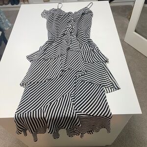 Lauren Black and White Size 12 Maxi Dress